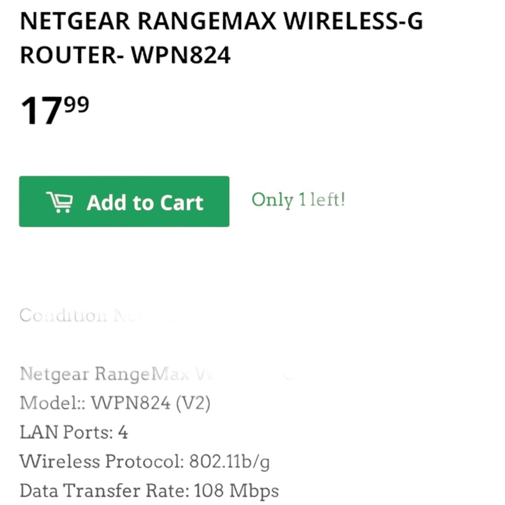 NETGEAR RANGEMAX Wireless Router WON824v377 - Picture 6 of 6